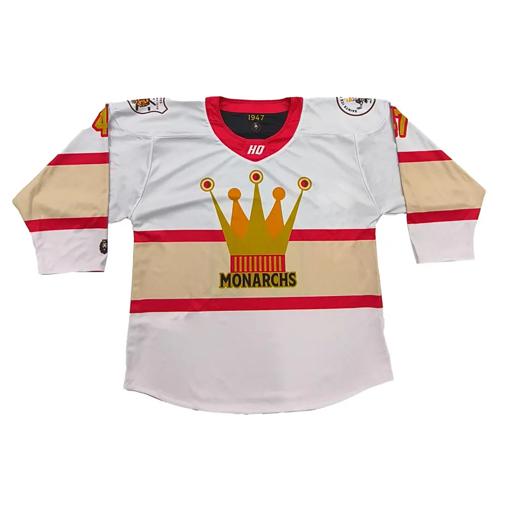 High-Quality 100% Polyester Long Sleeves Sublimation Reversible Hockey Jersey Uniform Cheap Practice Custom High Quality  League/Team Ice Hockey Jerseys Manufacturers, Factory