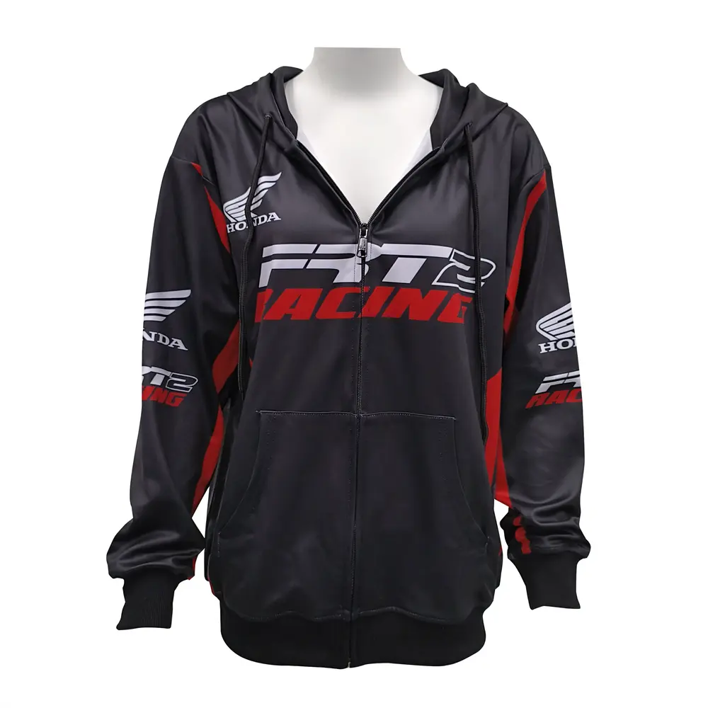 OEM FT2 Racing Black-Red Full-Zip Hooded Jacket Factories, Product