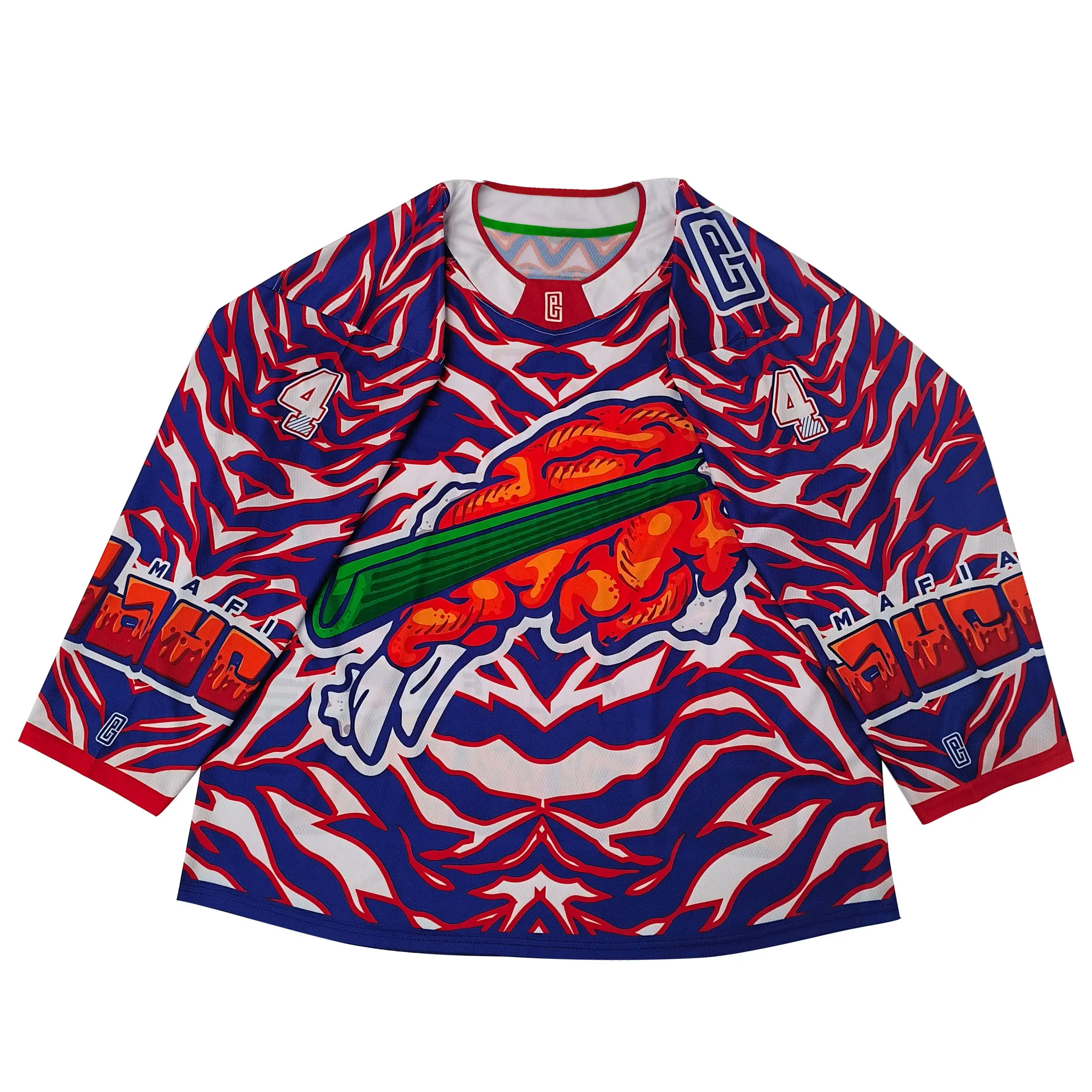Custom Ice Hockey Jersey, Breathable Mesh, Personalized Print Team Uniform