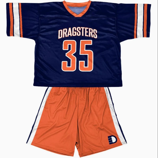 Gray Blue Lacrosse Uniform Set