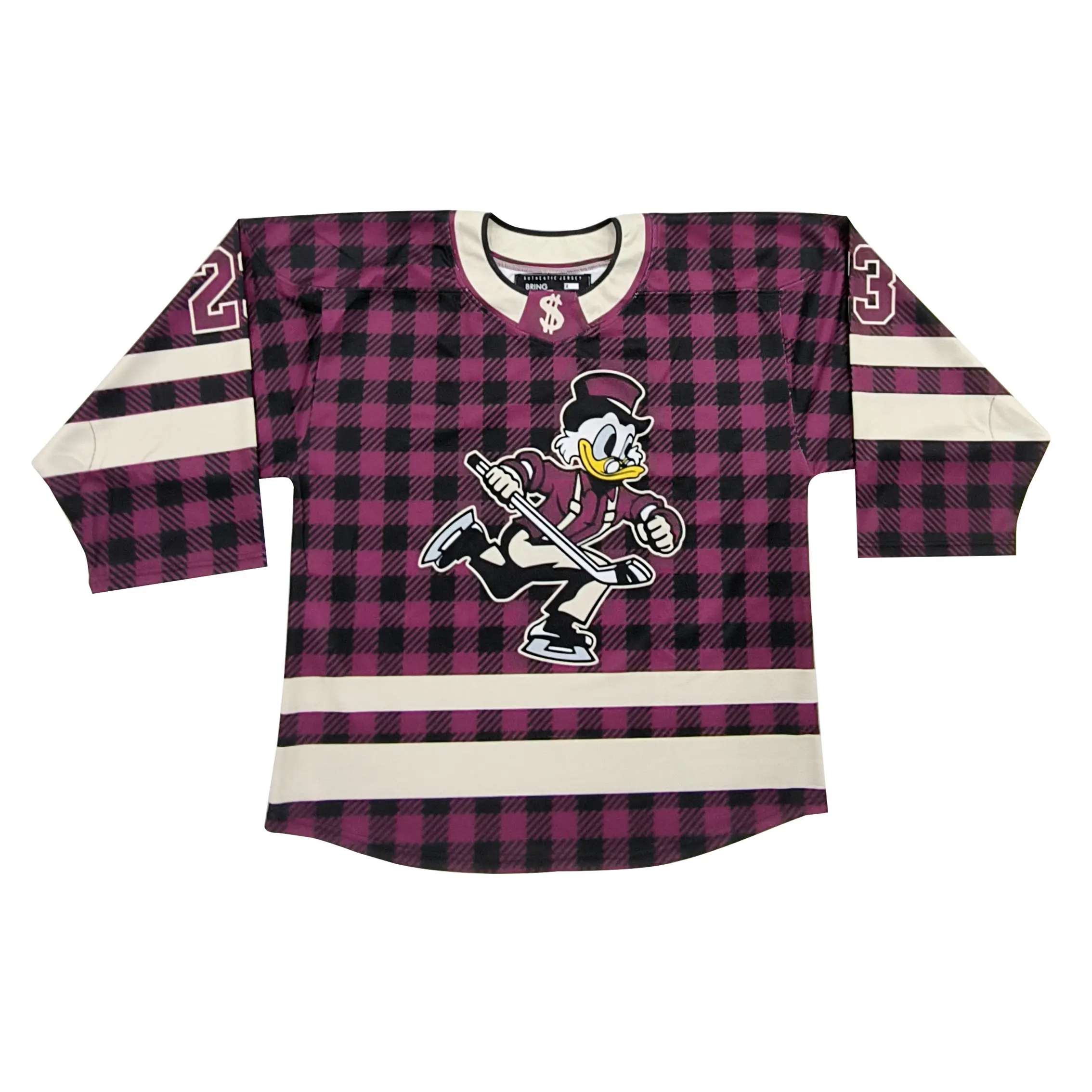 Custom Red Grid Ice Hockey Jerseys Heat Transfer American Retro Style Team Hockey Jerseys