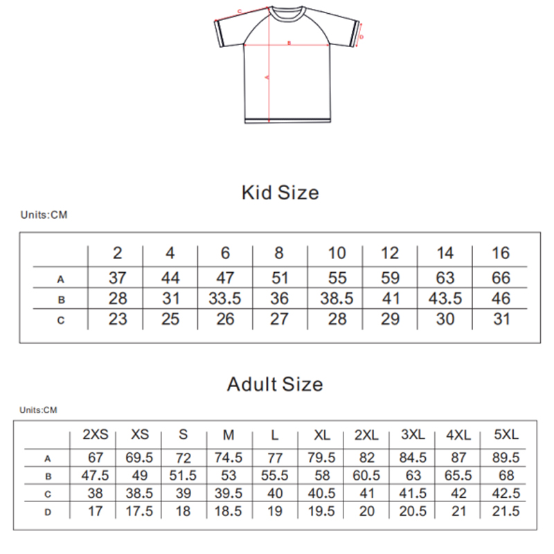 Size Chart and Fitting