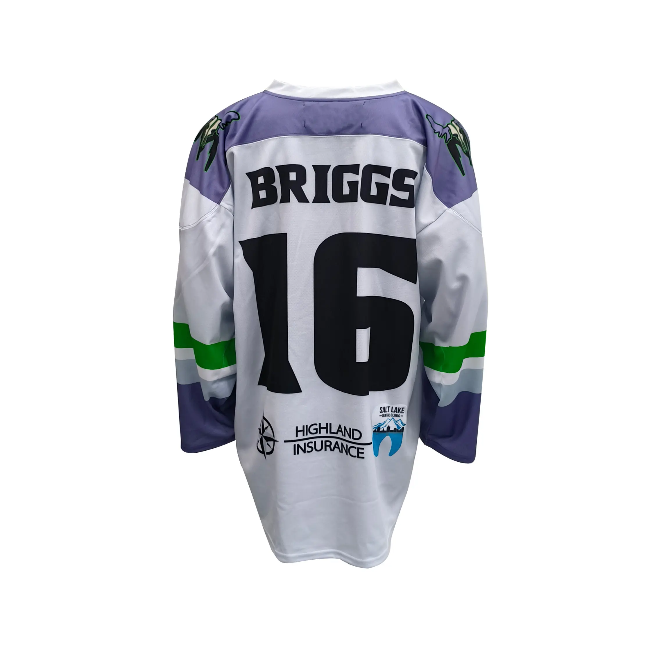 Custom Team Ice Hockey Jerseys-Customizable Moose Unique Design SALT LAKE CITY Team Breathable Full Sublimation Printing