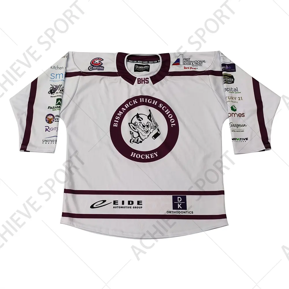 Custom Ice Hockey Jersey Uniform – Breathable Pro-Grade Knit Fabric