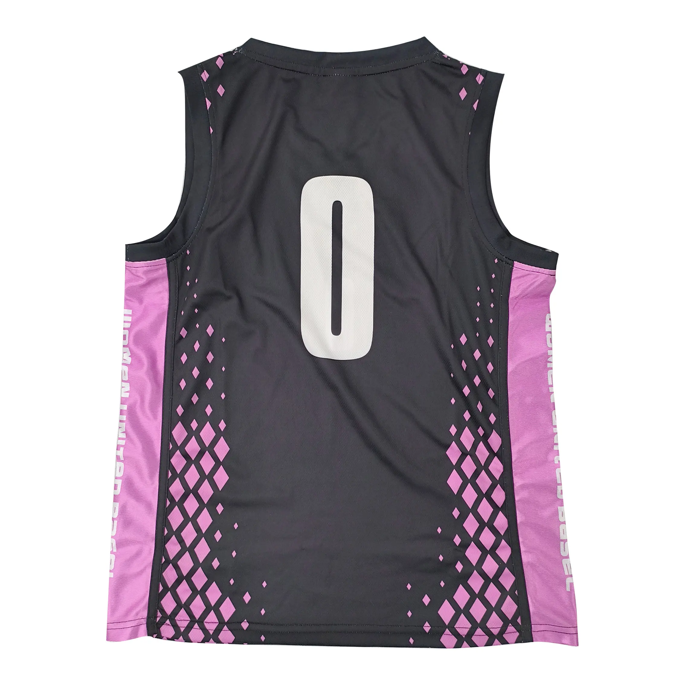Custom Breathable Basketball Jersey Custom Team Logo Black and Pink Contrasting Color Design Basketball Top Supplier, Suppliers