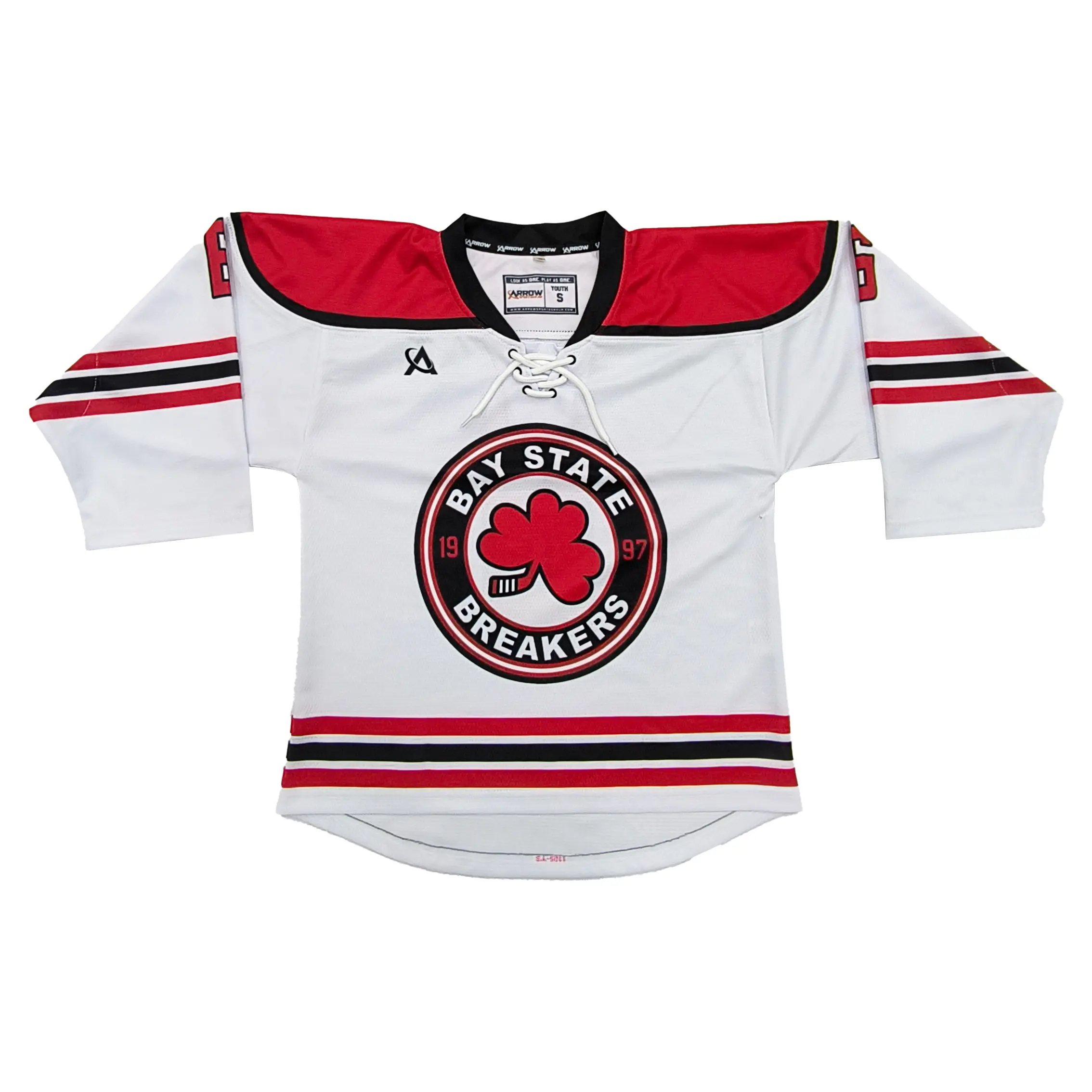 Custom Clover Logo Ice Hockey Jersey Lace Neck Full Sublimation Printing Jerseys