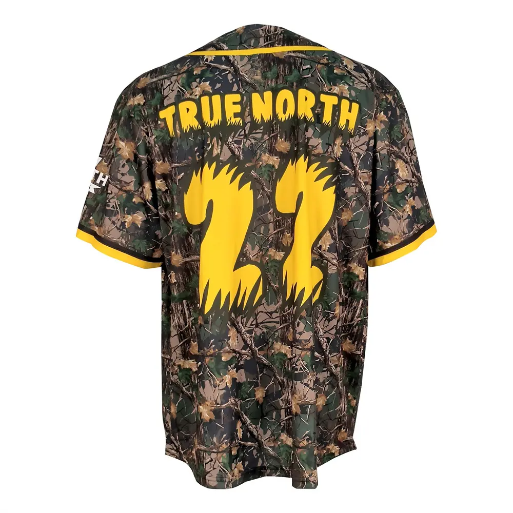 Custom Camo TRUE NORTH Baseball Jersey