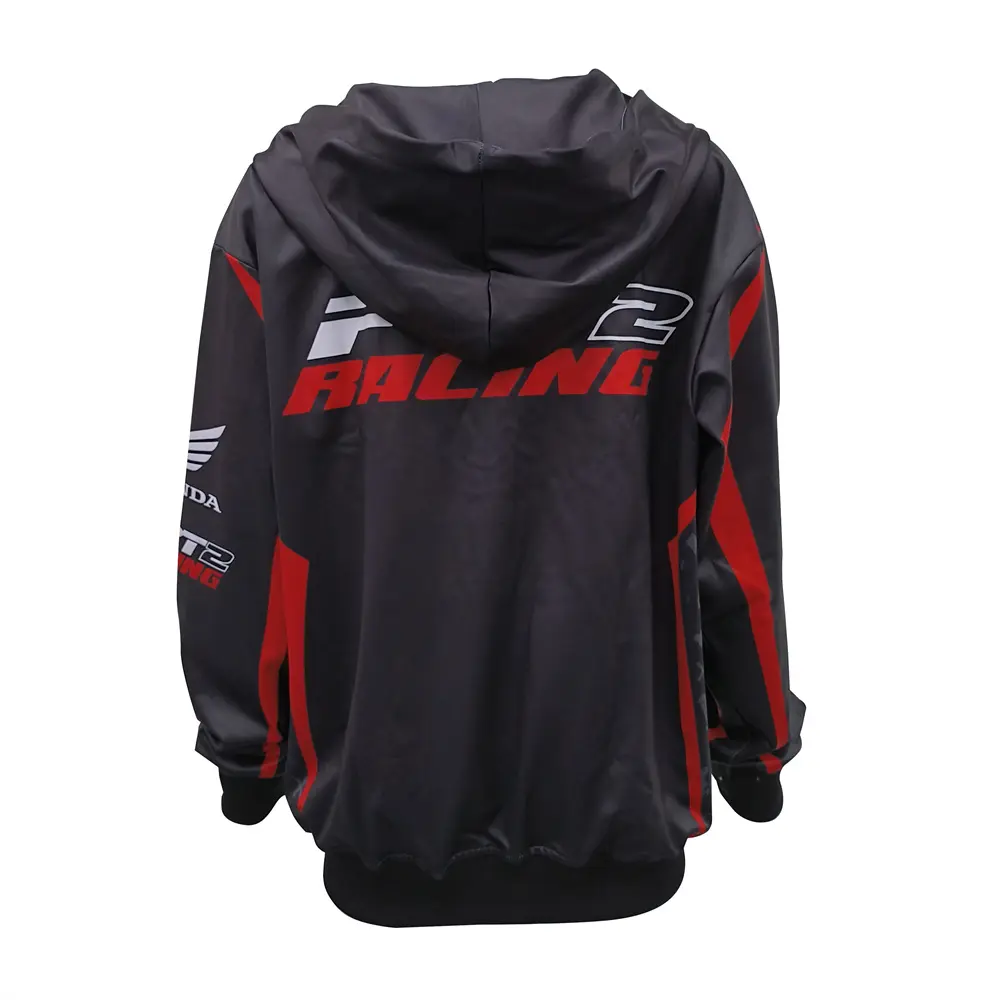OEM FT2 Racing Black-Red Full-Zip Hooded Jacket Factories, Product