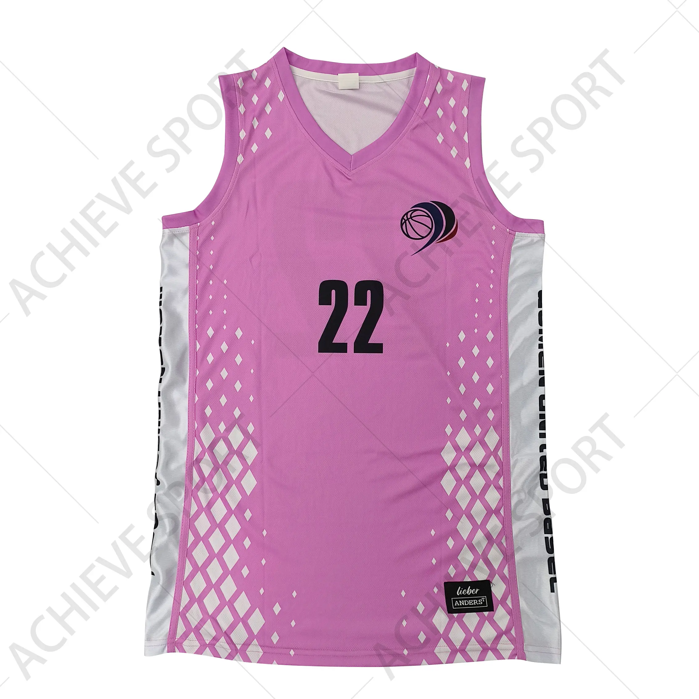 Custom Basketball Jersey Club Team Logo Pink Wear Basketball Top