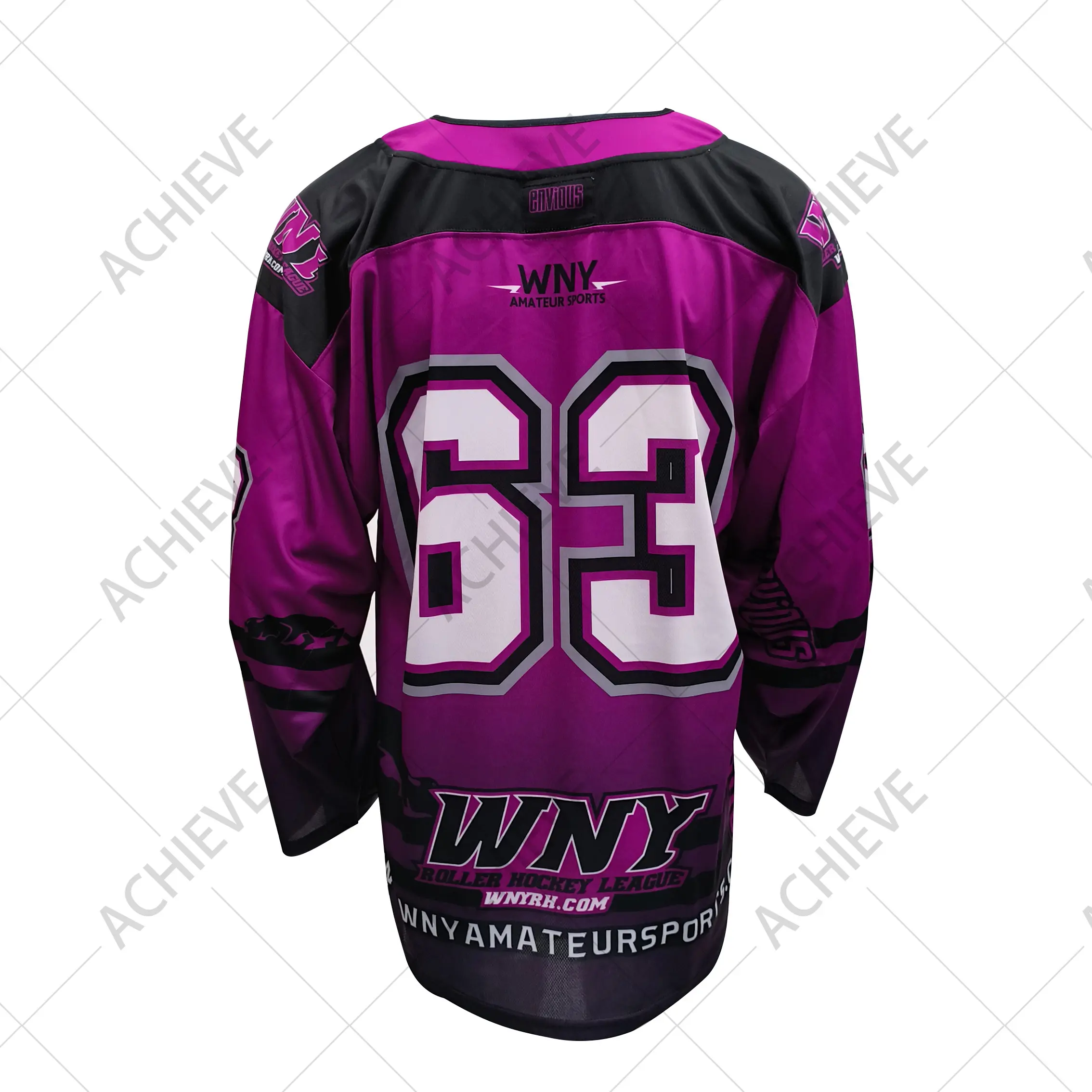 Custom Sublimated V-Neck Hockey Jersey | Ice Hockey Team Wear--