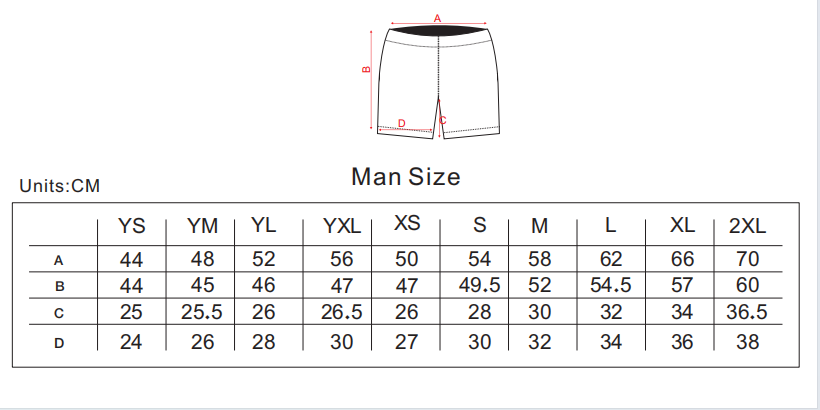 Size Chart and Customization