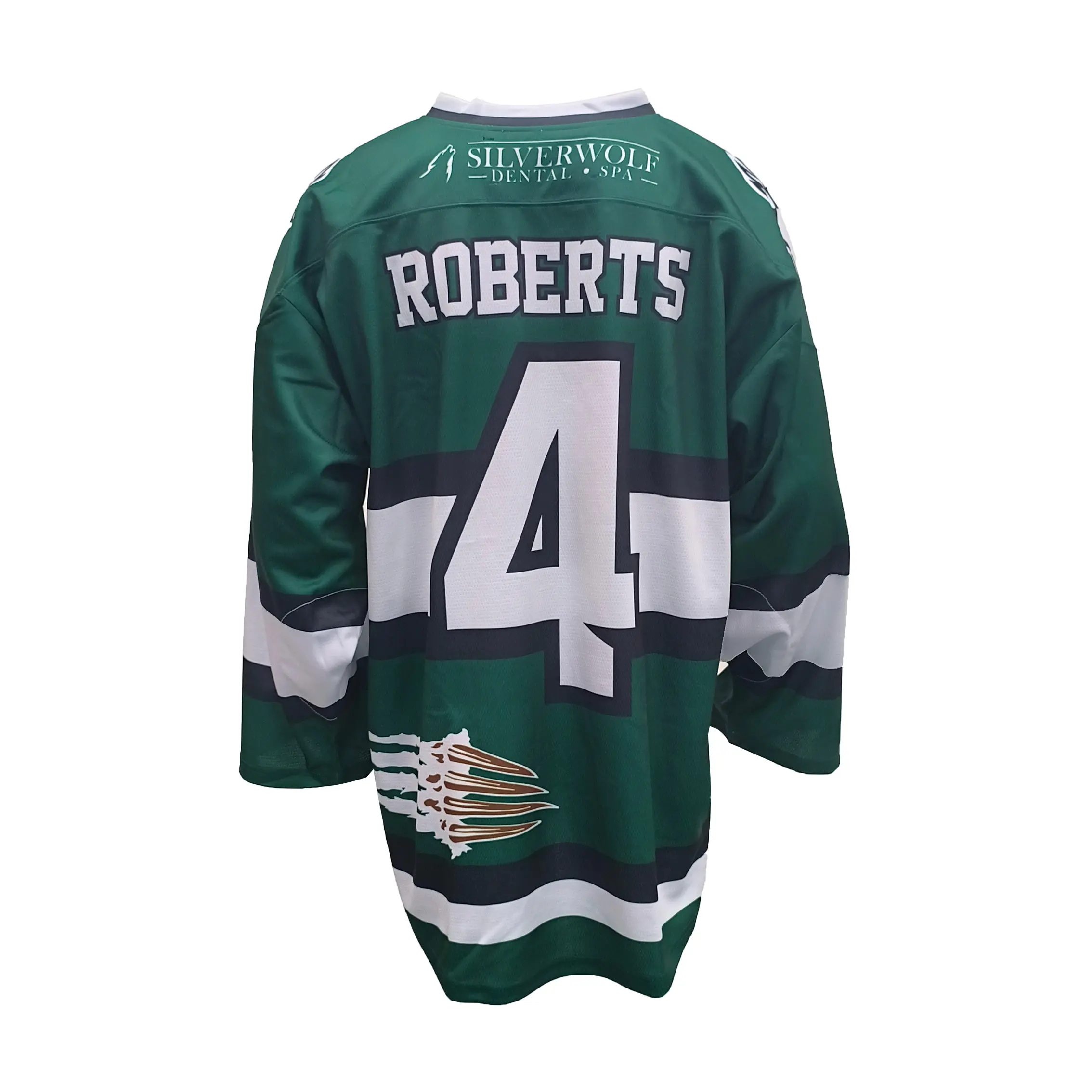 Wholesale Heat Transfer Printing Bear Hockey Jerseys Custom Green Ice Hockey Jersey Lace Neck Manufacturers, Suppliers