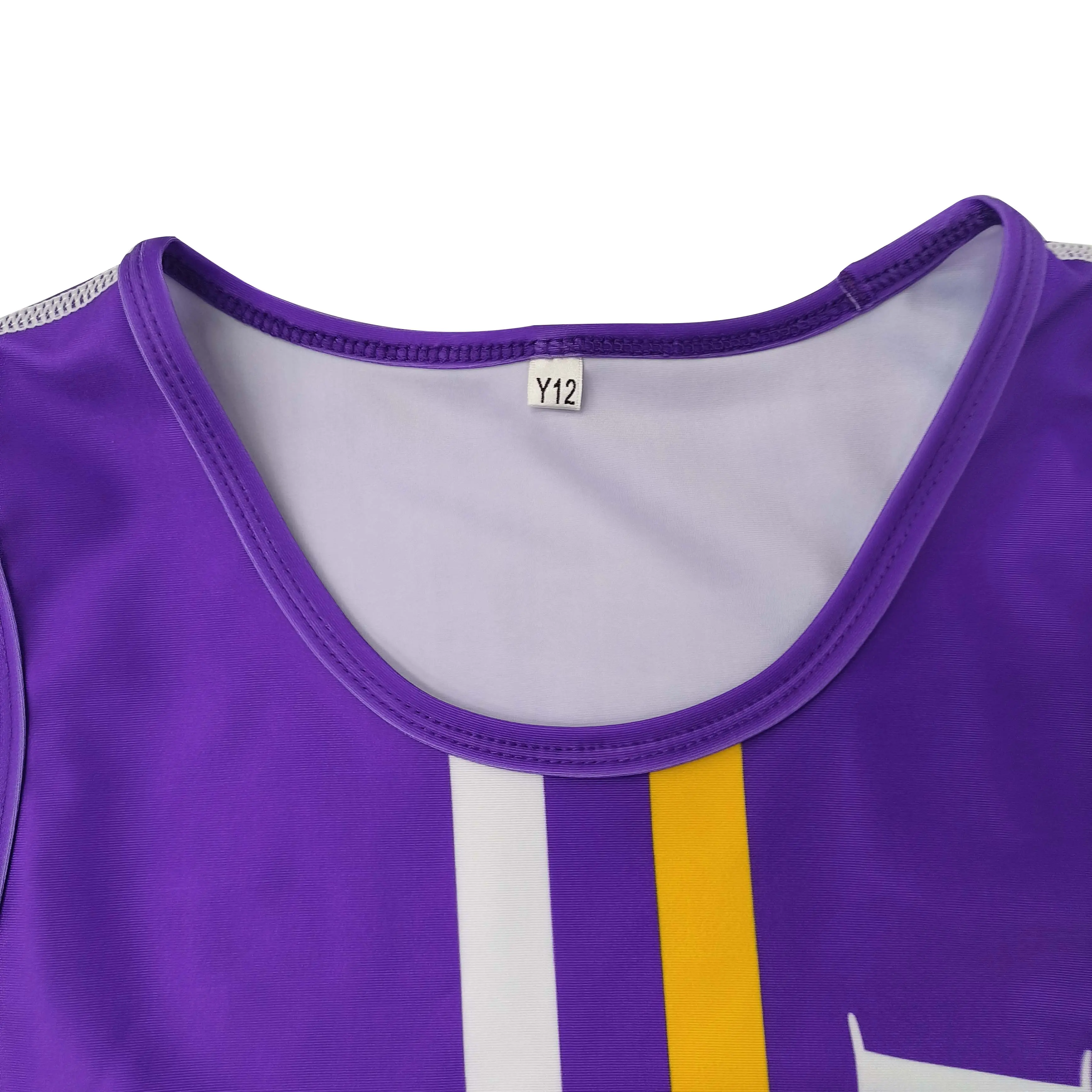 Custom Purple and Yellow Color Block Lions Quick-Dry Sports Tank Top Product, Products