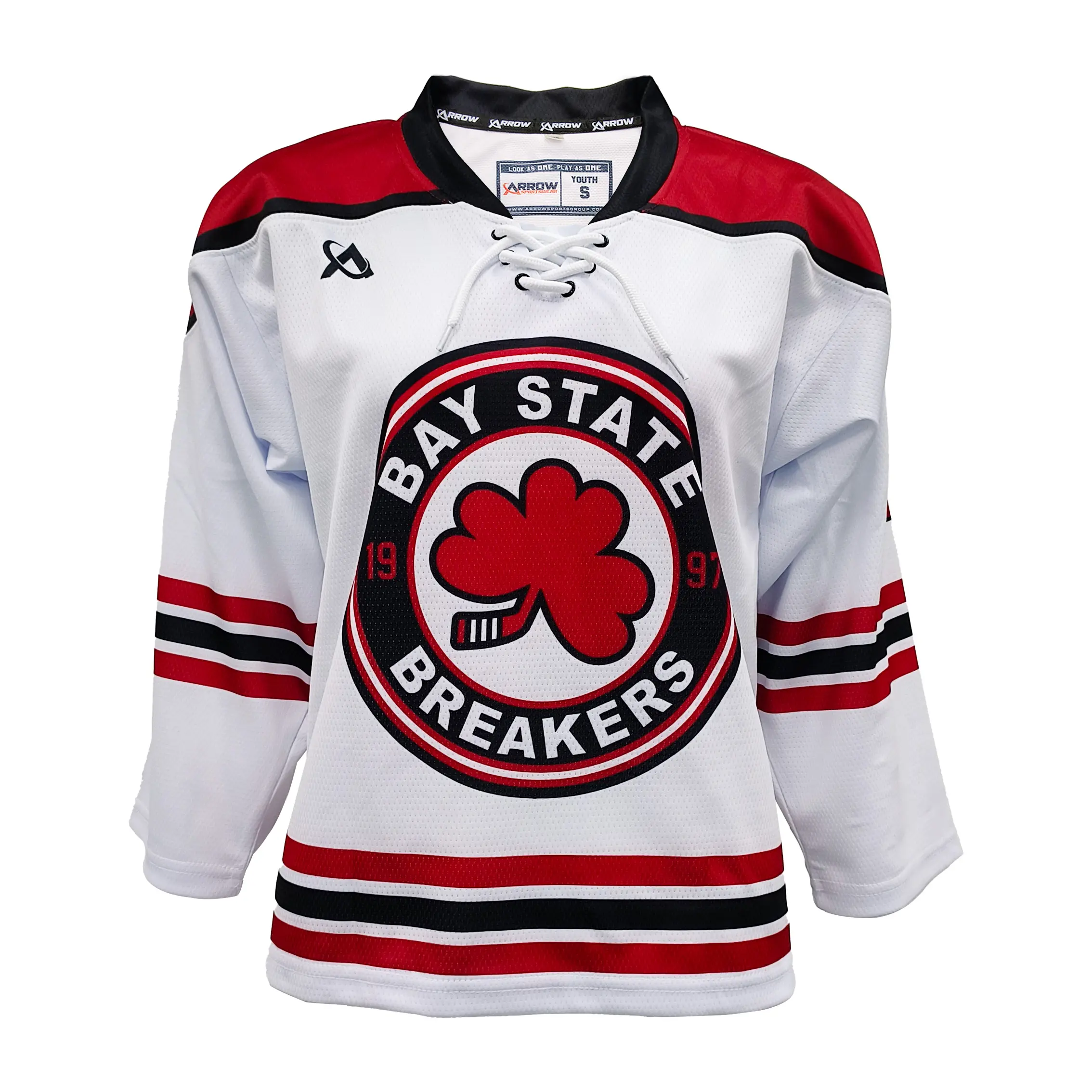 Custom Clover Logo Ice Hockey Jersey Lace Neck Full Sublimation Printing Jerseys