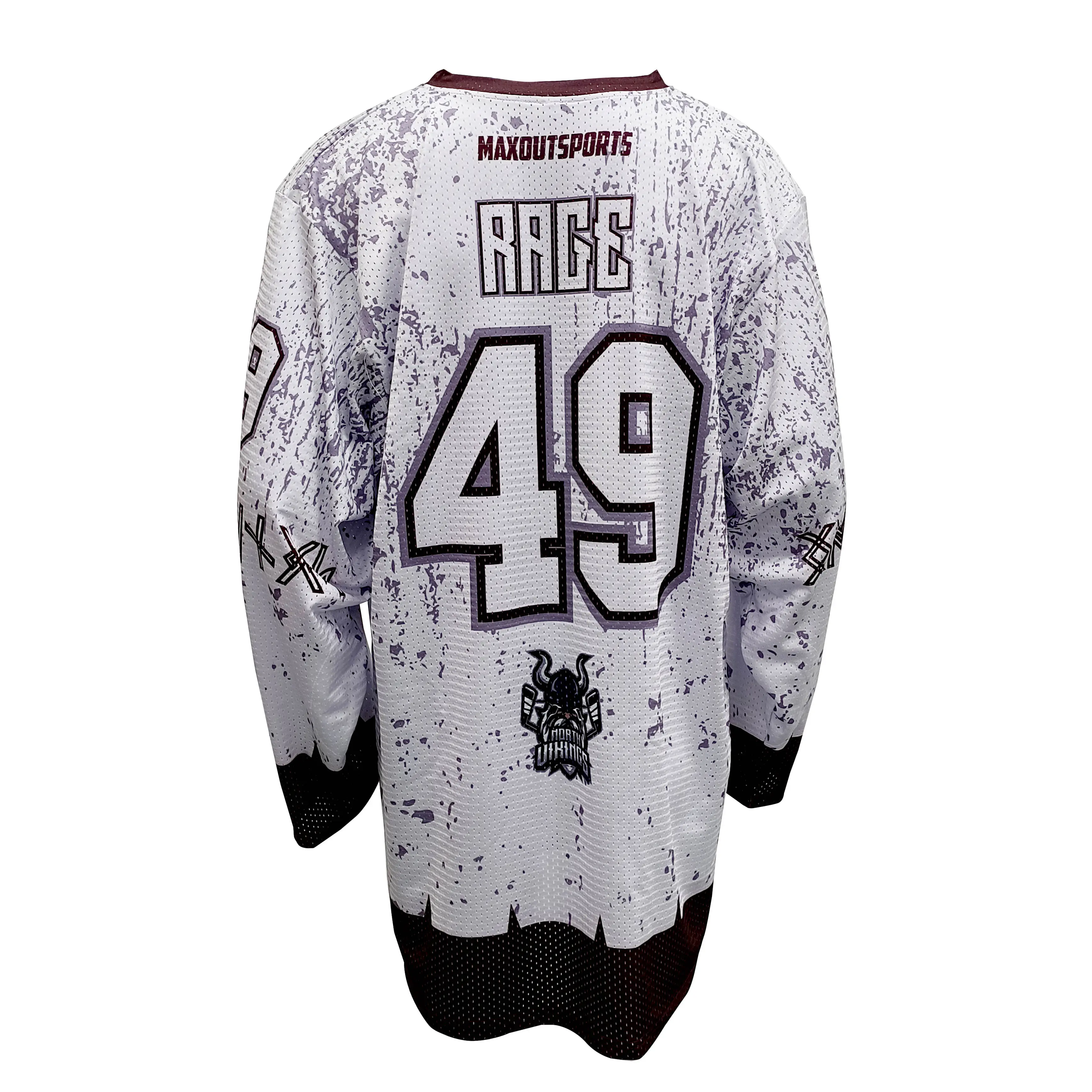 Custom Team Ice Hockey Jerseys-Customizable Rage Unique Design 100% Polyester Breathable Full Sublimation Printing