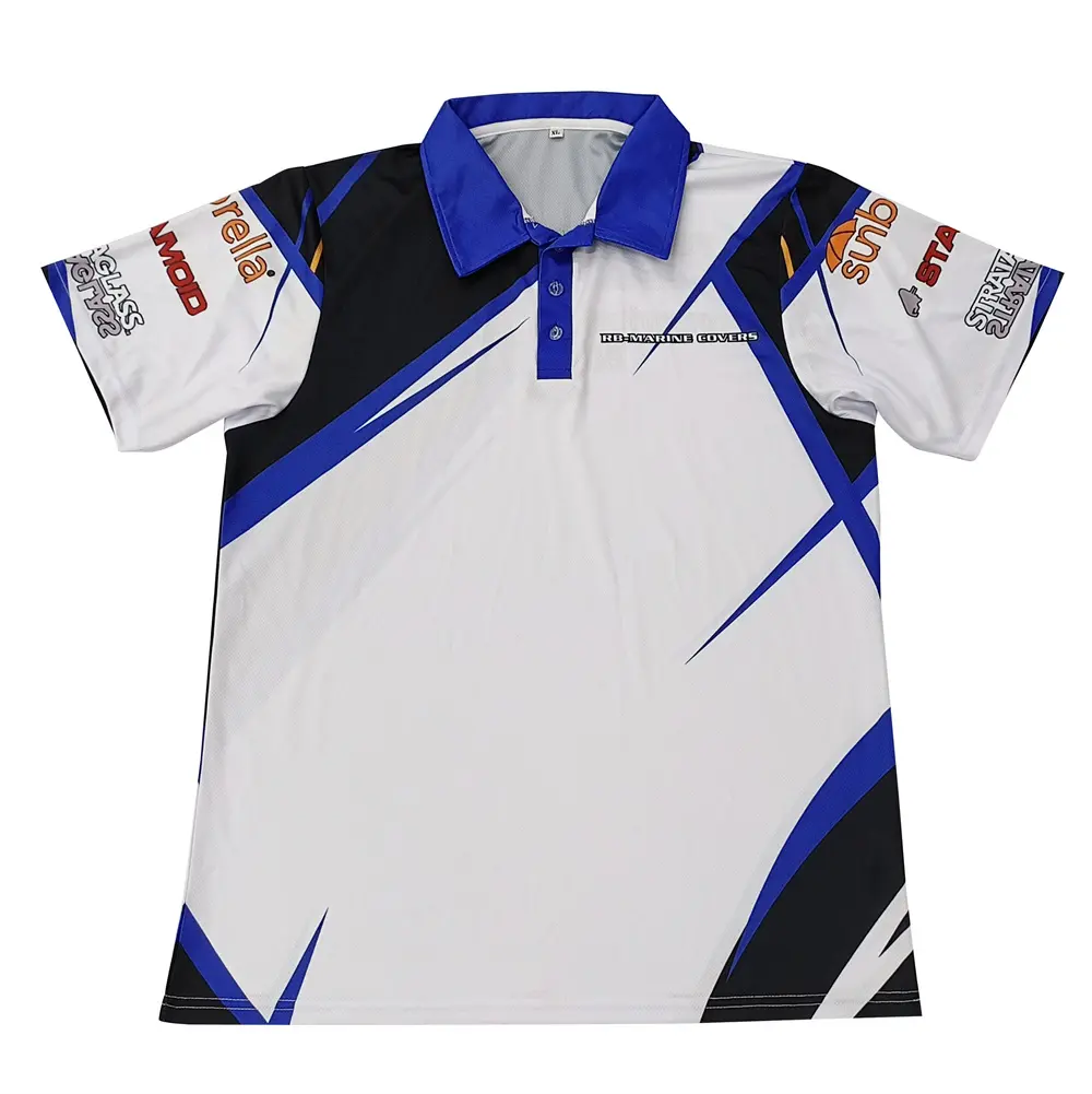 Custom Logo Polo Shirt – Full Sublimation Print, Lightweight & Comfortable Work/Team Uniform