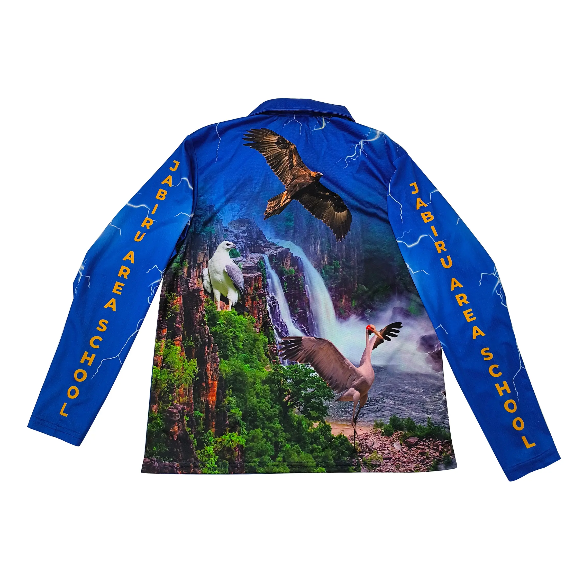 Custom Sublimated Royal Blue Polo Shirt –  Long Sleeves Team Uniform Style