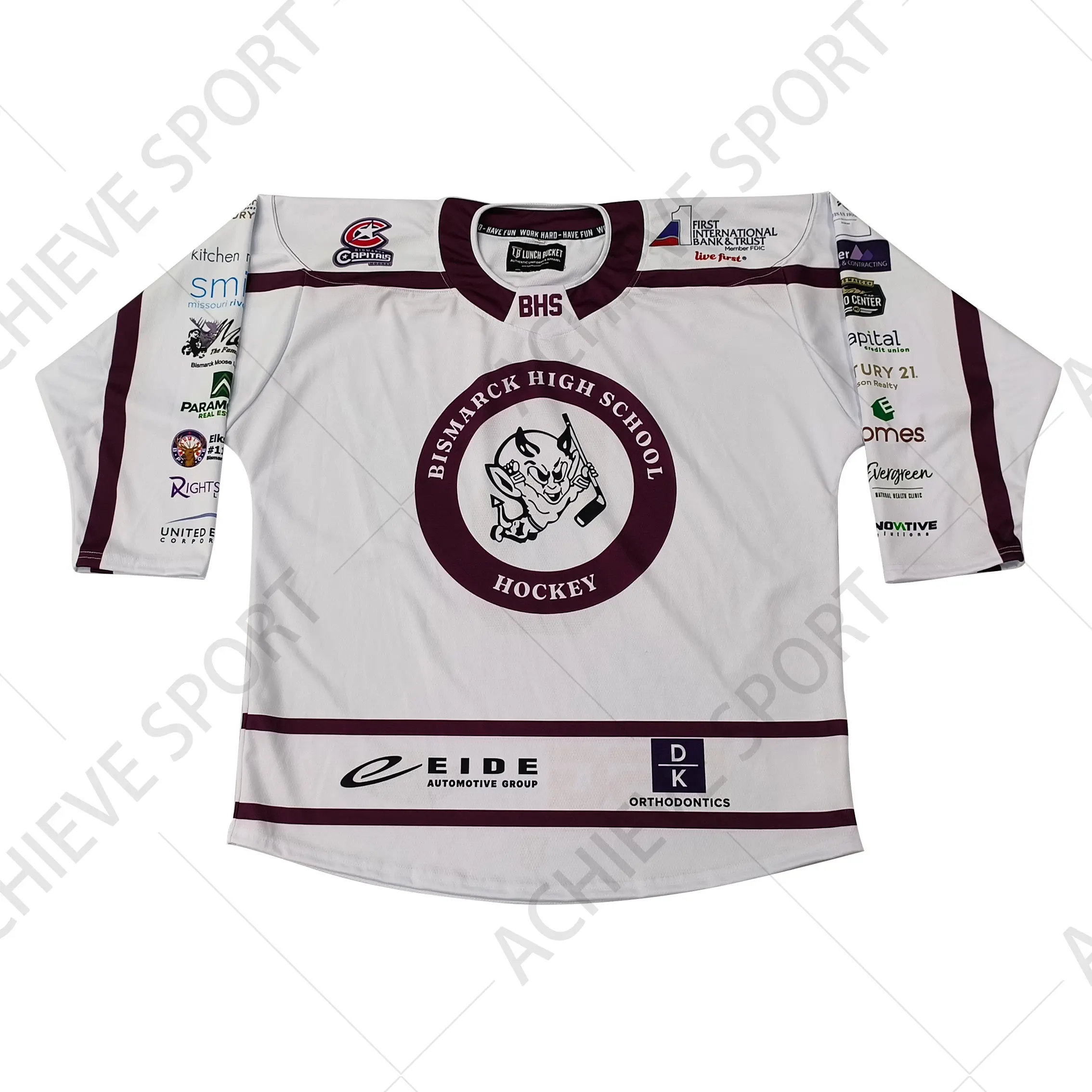Custom Ice hockey Jerseys-Breathable and Durable Custom Devil Logo Ice Hockey Jerseys
