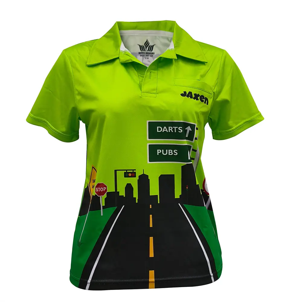 Custom Factory Price Manufacturer Supplier Sublimation Women Green Polo
