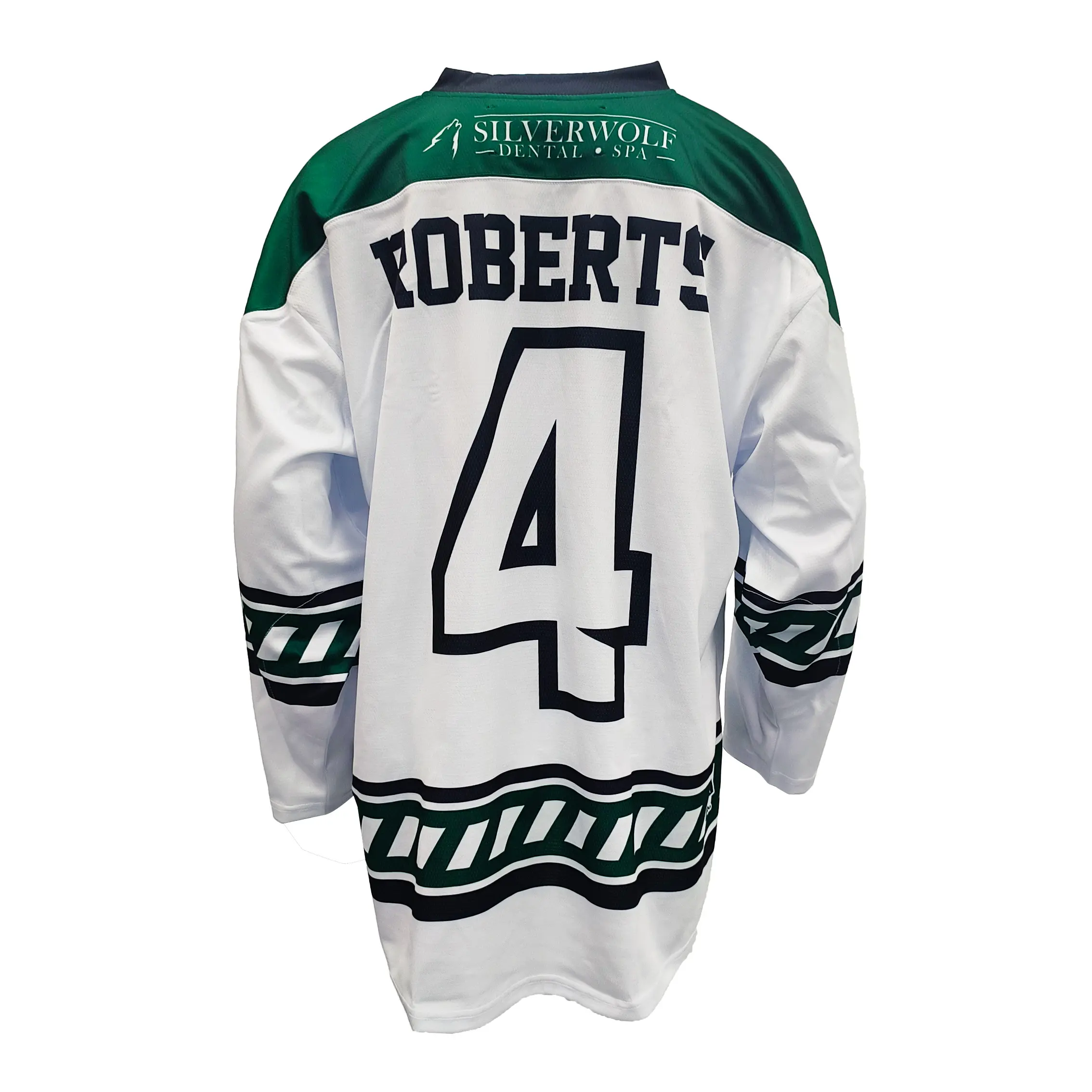 Custom Green Train Logo Ice Hockey Jersey Lace Neck Full Sublimation Printing Jerseys