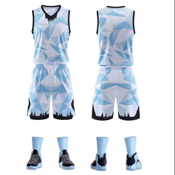 Red-Pink Flame Pattern Basketball Jersey Set