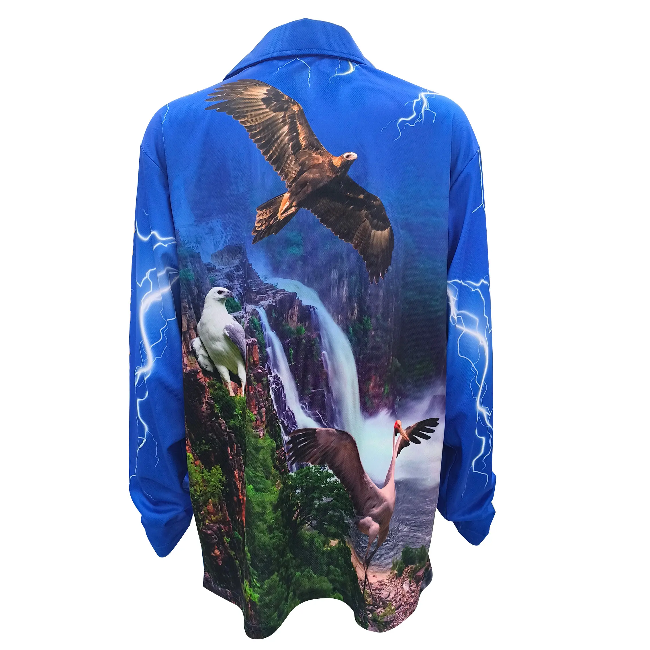 Custom Sublimated Royal Blue Polo Shirt –  Long Sleeves Team Uniform Style