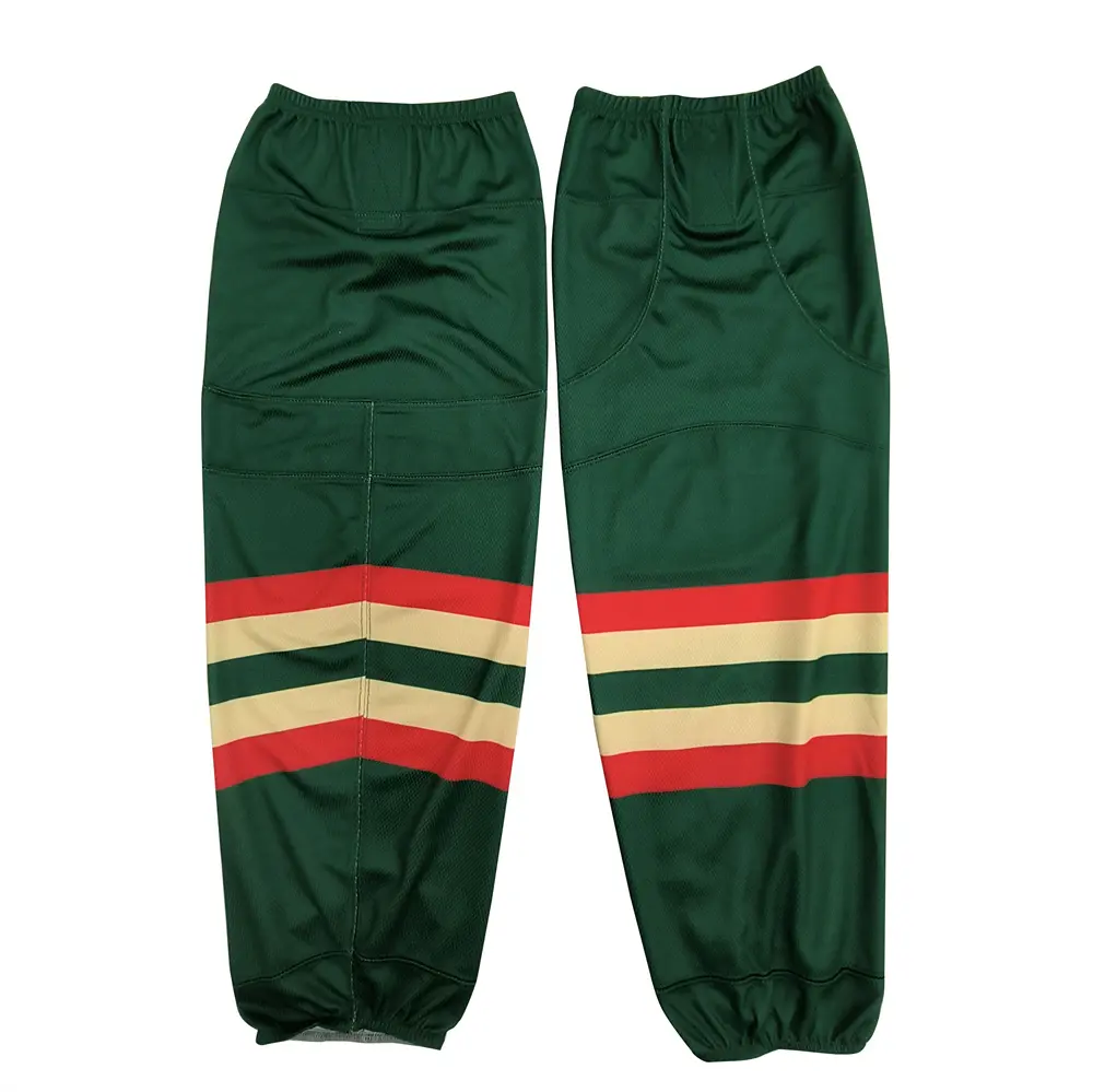 High-Quality Sublimated 100% Polyester Ice Hockey Socks with Stripe Suppliers, Products