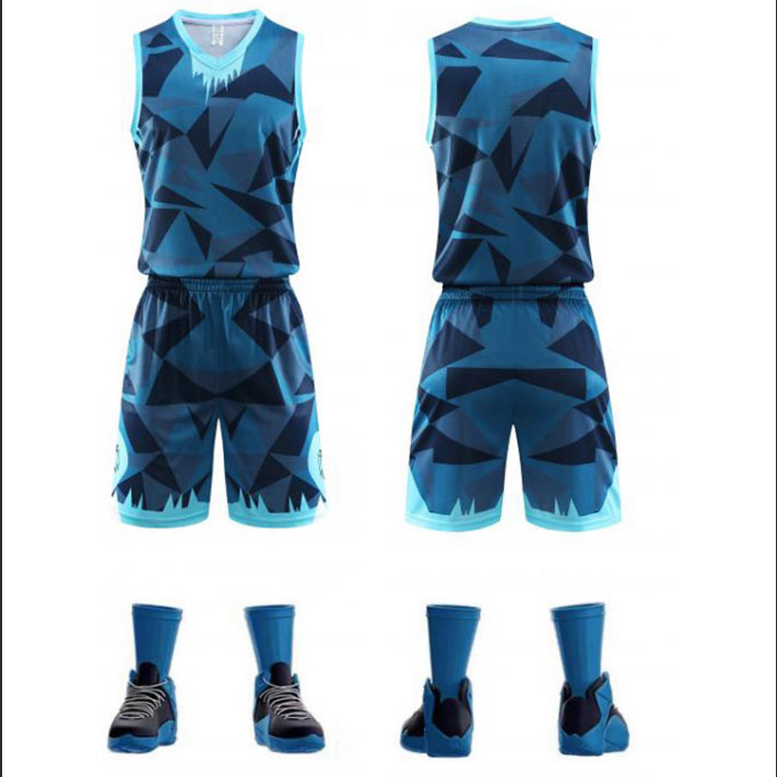 Red-Pink Flame Pattern Basketball Jersey Set