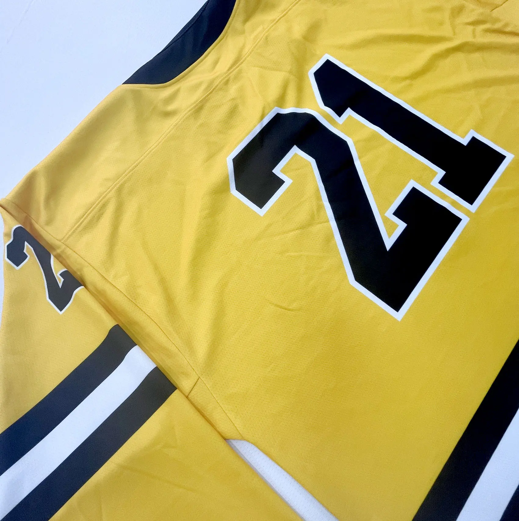 Custom Gold Long Sleeve Hockey Jersey | Pro Team Sublimated Hockey Uniform
