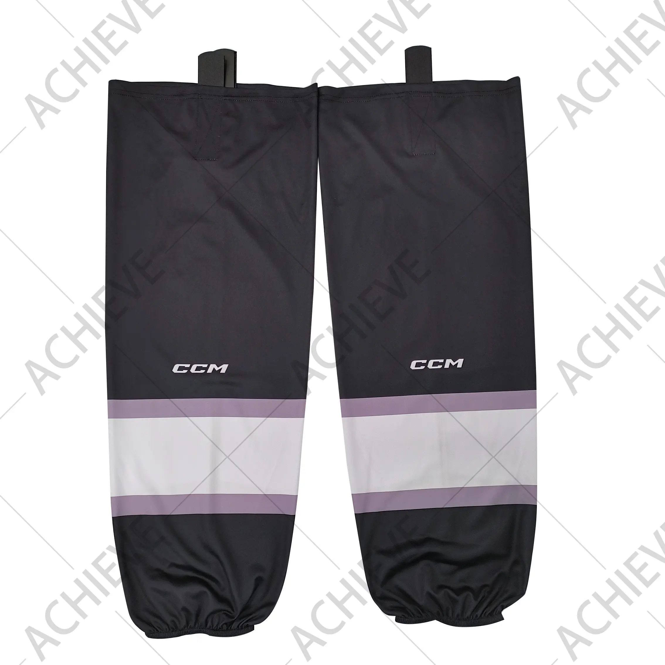 Custom Breathable Heat Transfer Printing 100% Polyester Ice Hockey Socks