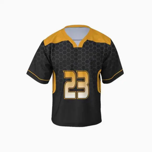 Wholesale Honeycomb Black-Gold Lacrosse Jersey Manufacturers, Supplier