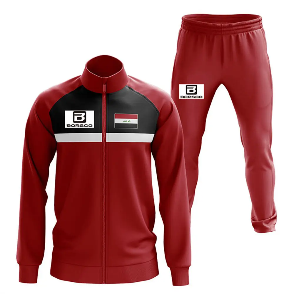 Wholesale BORSOCO Two-Piece White-Stripe Training Tracksuit Manufacturers, Suppliers