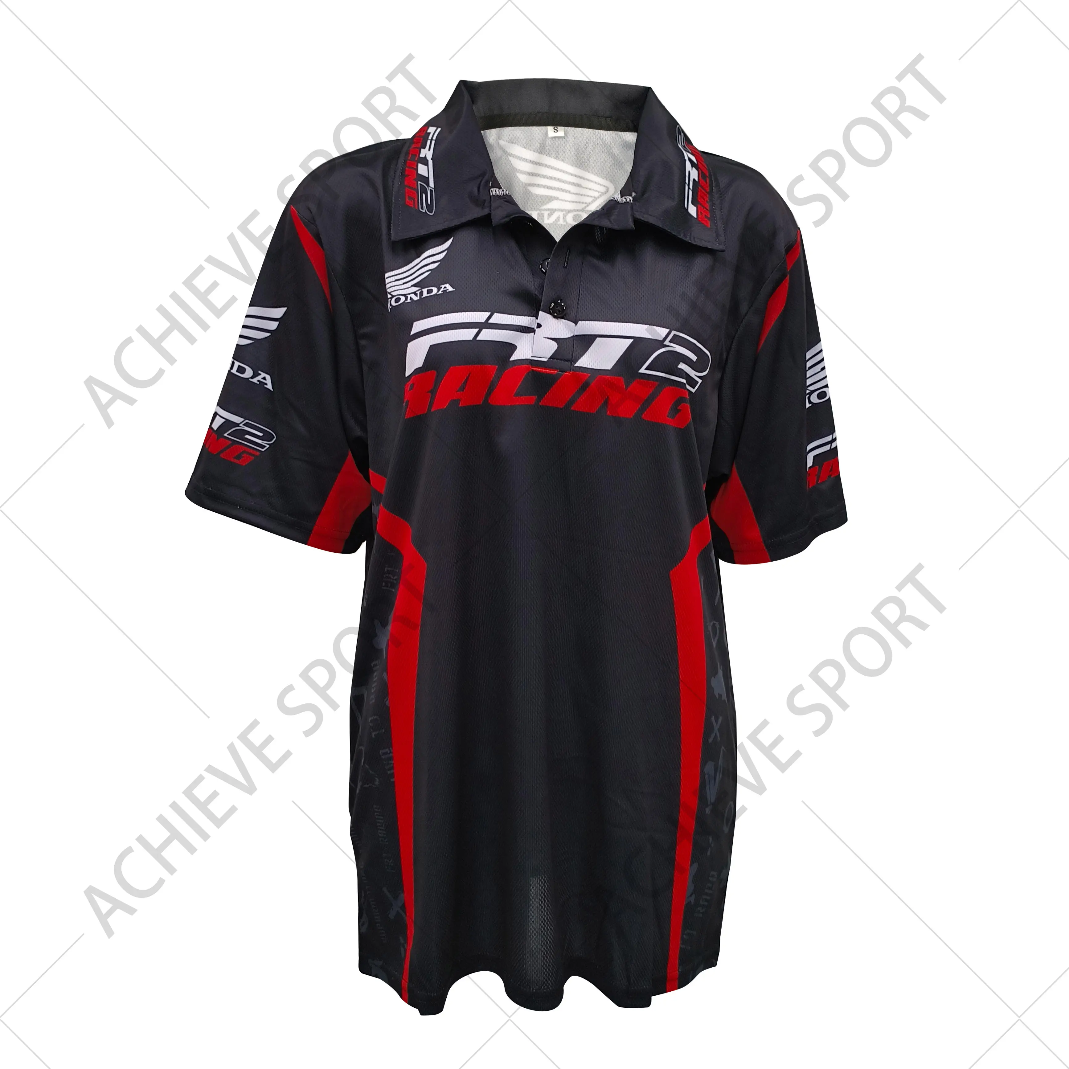 Custom Heat Sublimation Printing Mens 3 Button Polo T Shirt Quick Dry Fit 100% Polyester Breathable Polo Shirts-1