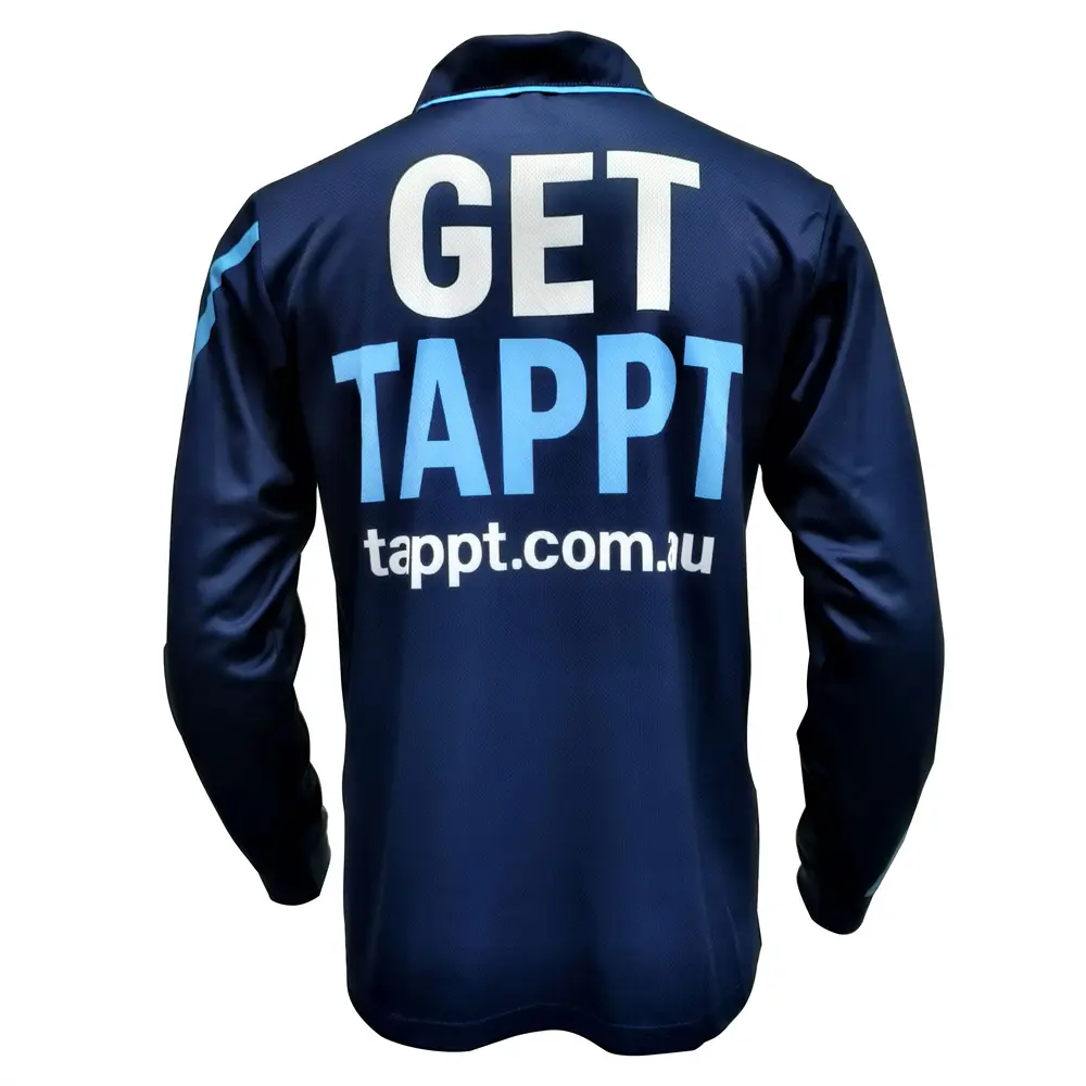 Custom Long Sleeve Work Polo Shirt – Breathable 100% Polyester, Quick Dry Uniform Top with Logo Printing for Outdoor