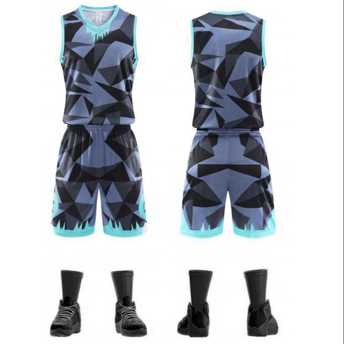 Red-Pink Flame Pattern Basketball Jersey Set