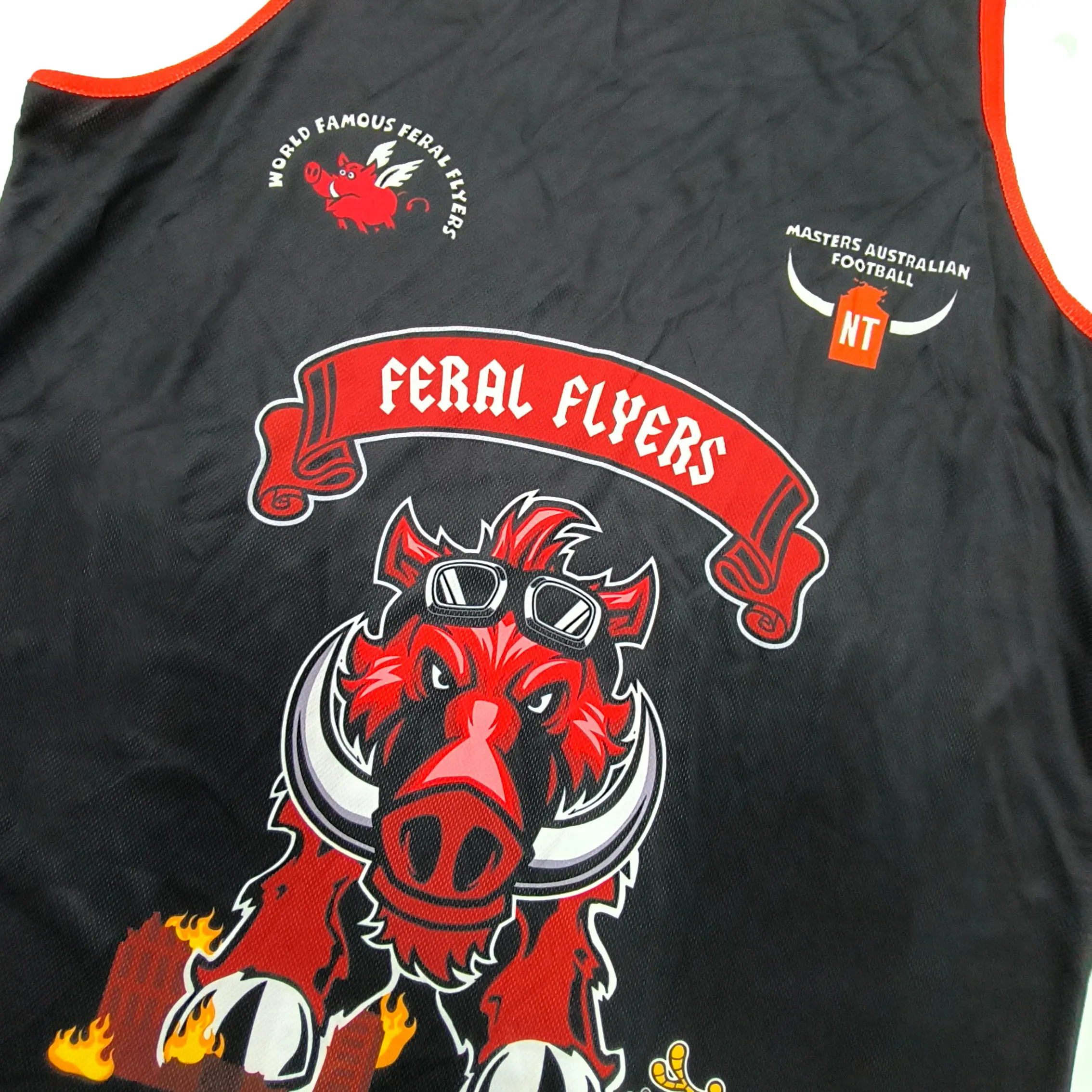Custom Basketball Vest Jersey Black Red Team Sublimated Sleeveless Uniform