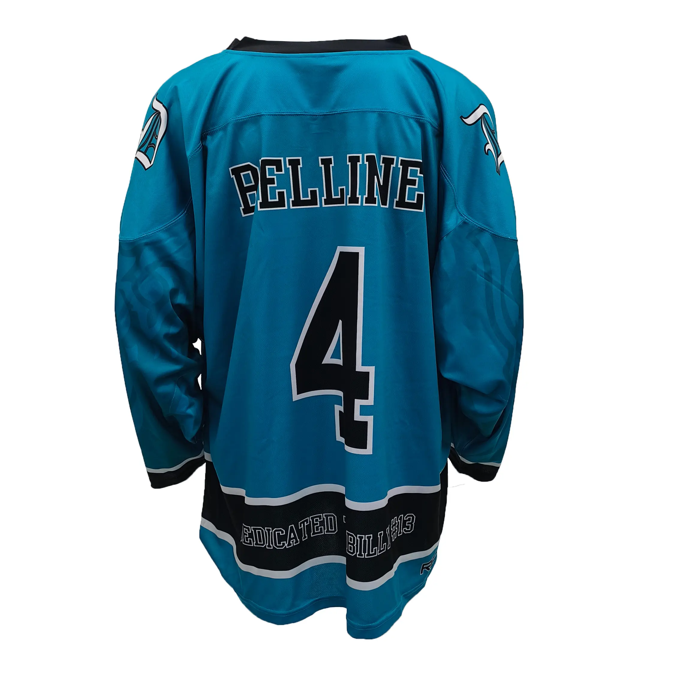 Custom Teal Color Ice Hockey Jersey Lace Neck Full Sublimation Printing Jerseys