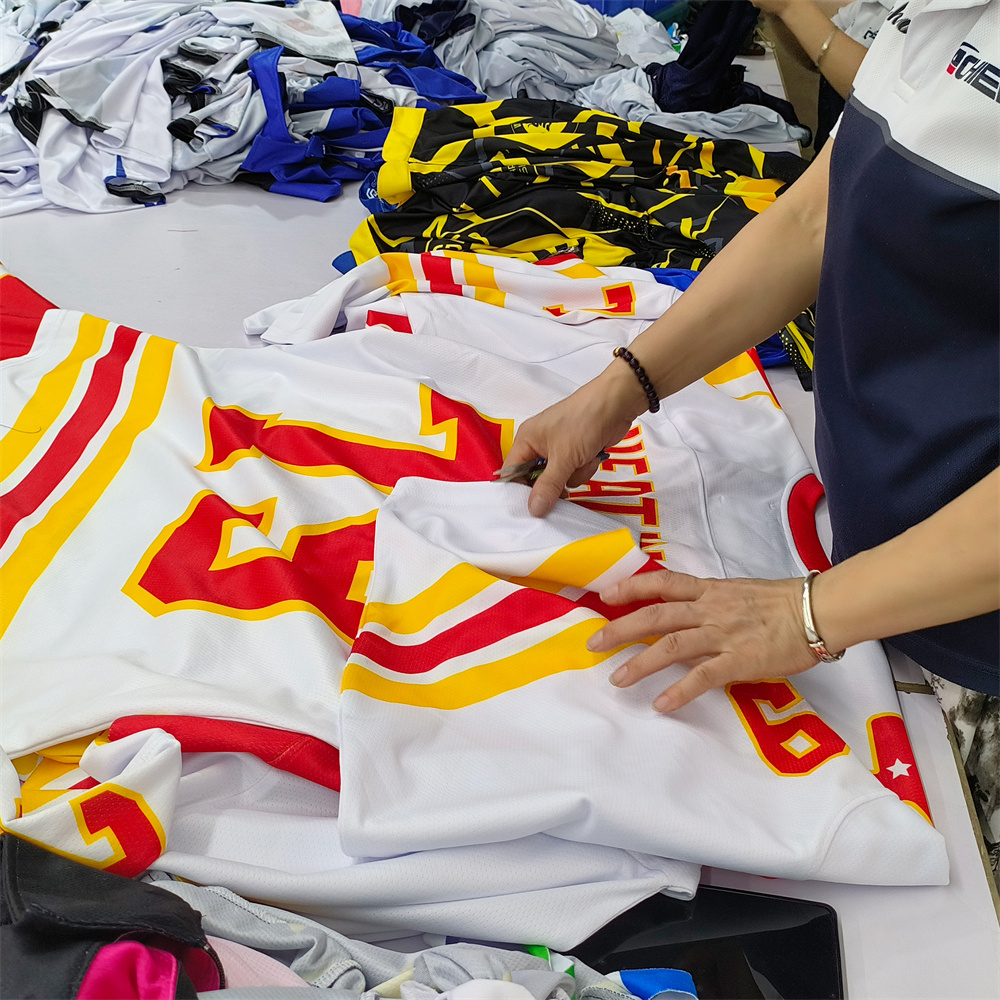 Step 7 QC Checking - Quality control inspection of finished sportswear