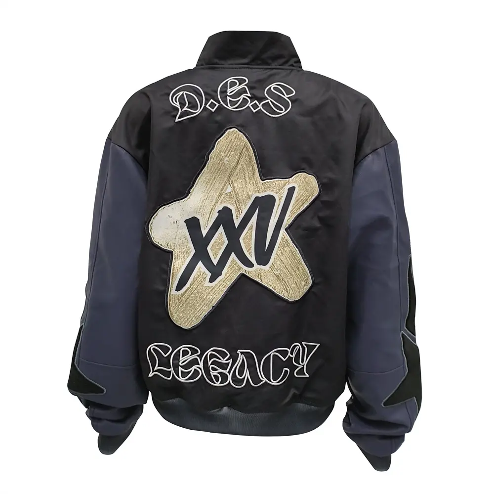 High-Quality Black Studio Varsity Jacket Design Supplier, Factory