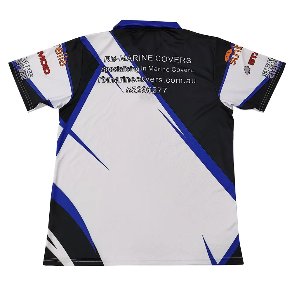 Custom Logo Polo Shirt – Full Sublimation Print, Lightweight & Comfortable Work/Team Uniform