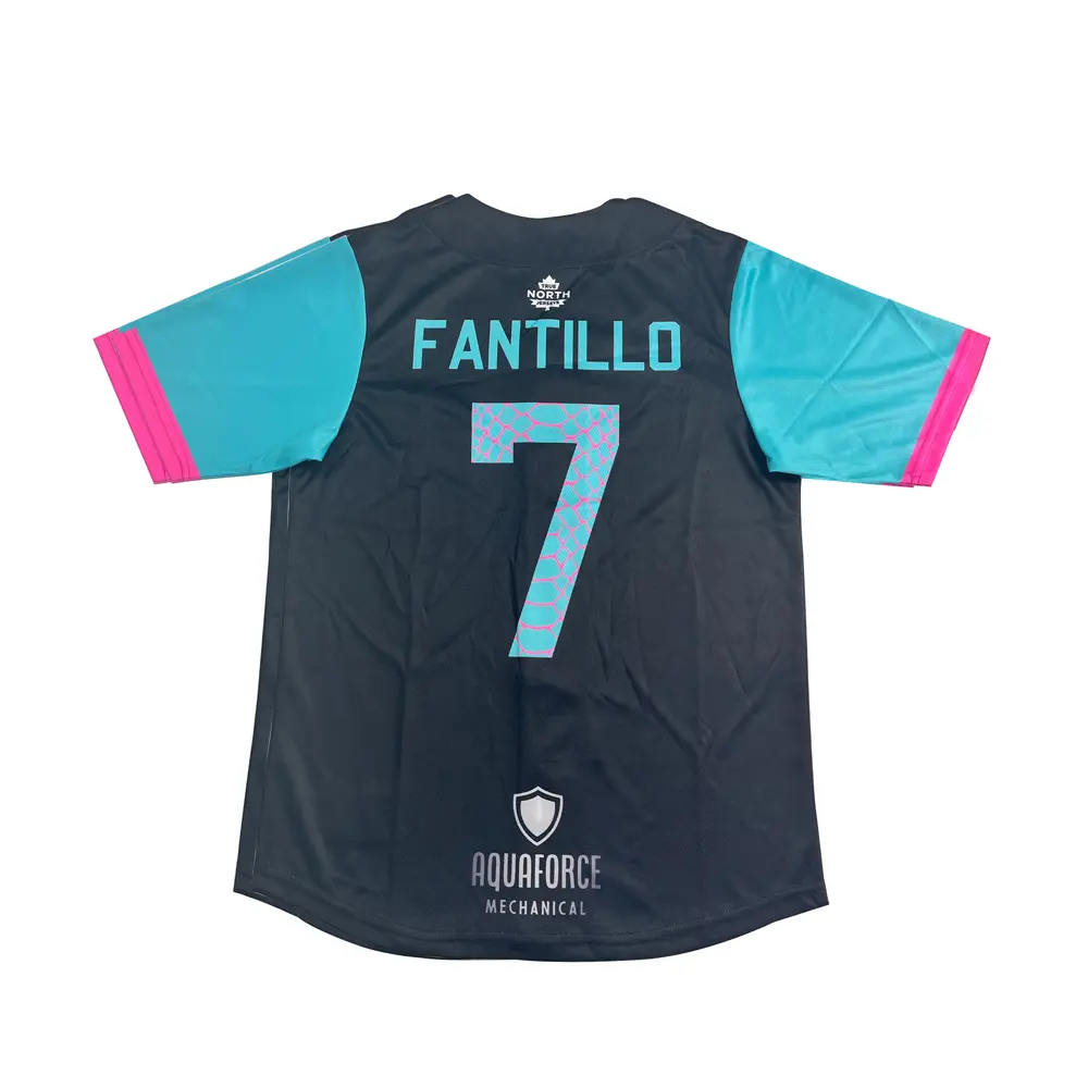 Wholesale Black Teal Custom Sublimated Baseball Jersey Factory, Products