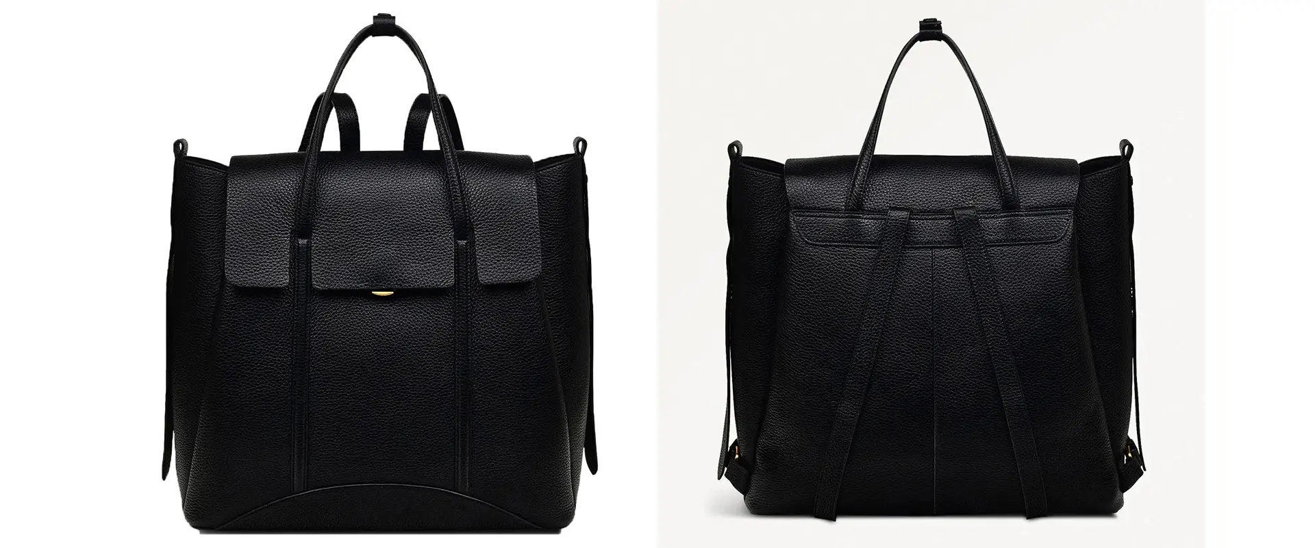 Luxury Leather Backpack Front View