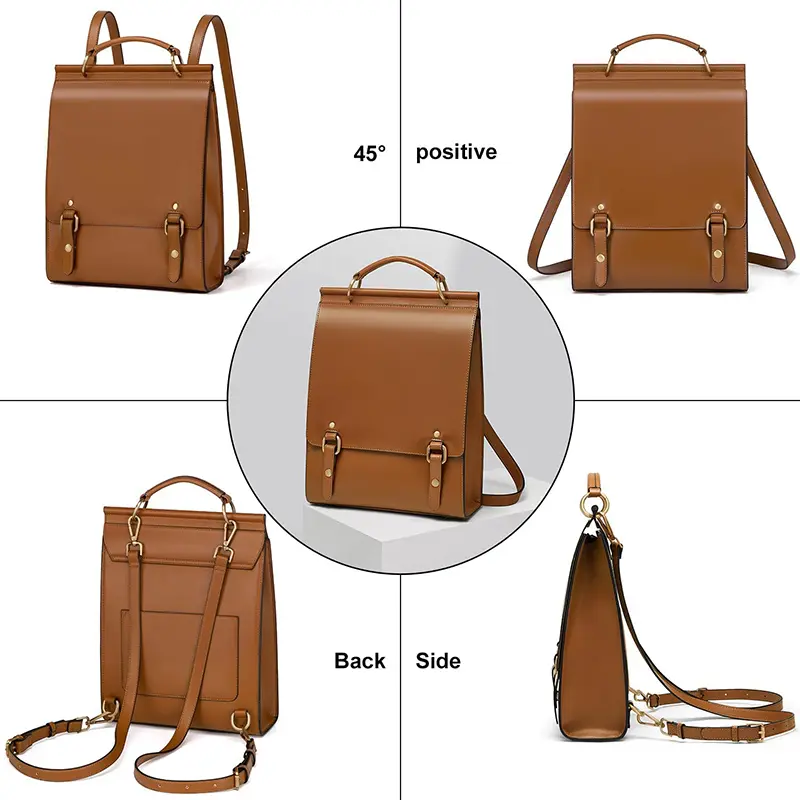 Wholesale Women's Genuine Leather Backpack Vintage Laptop Bag Manufacturer, Manufacturers