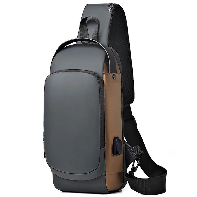 Wholesale Men's Belt Bag Anti-Theft USB Crossbody Backpack Waterproof Chest Bag Factories, Suppliers