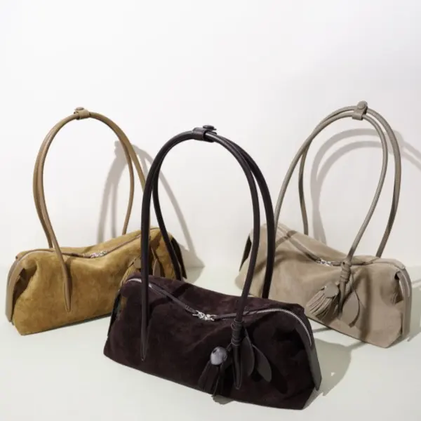 Wholesale 2026 Autumn Winter Minimalist Luxury Genuine Leather Shoulder Bag, Fashion Matte Leather Underarm Handbag, Tote Bag for Women Suppliers, Supplier