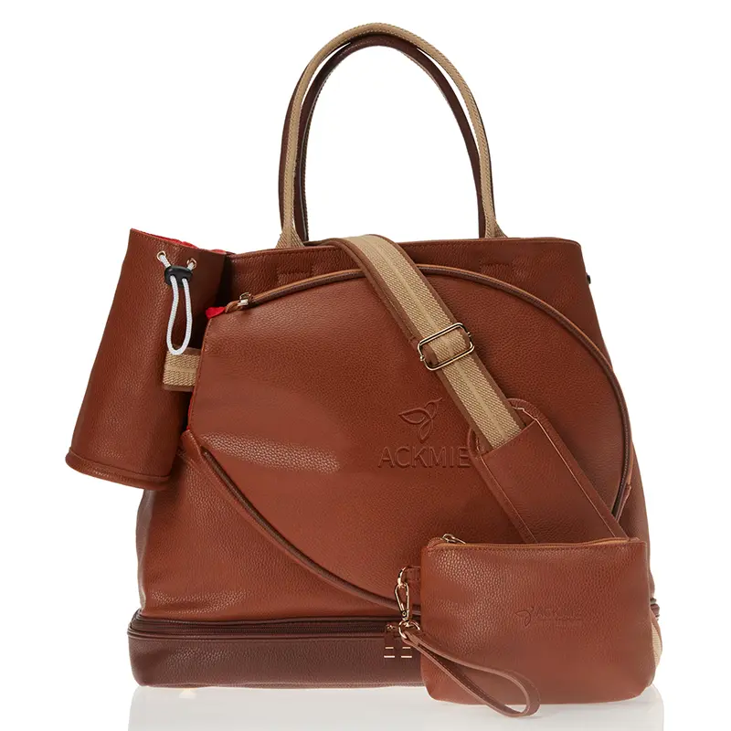 China Large Leather Tennis Racquet Bag Tennis Tote Factory, Supplier