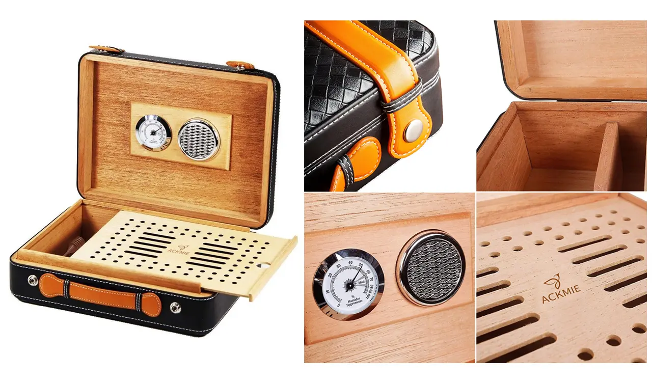 Premium Cedar Wood and Leather