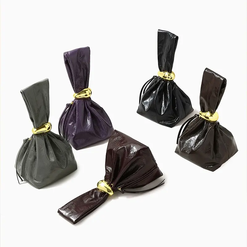 Wholesale Crystal Wax Cowhide Handbag Gift Bag Purse Manufacturers, Supplier