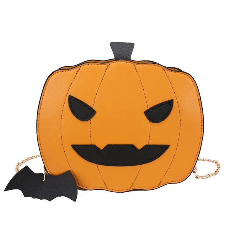 Wholesale Women's Pumpkin Shoulder Bag Halloween Leather Chain Bag Manufacturer, Manufacturers