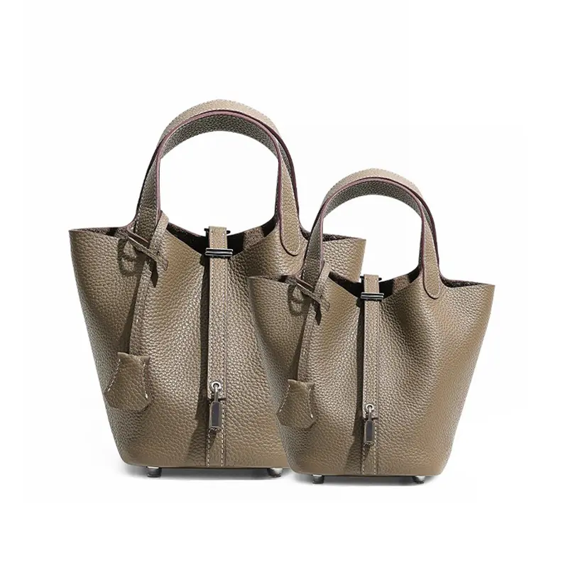 China Leather Basket Bag Bucket Bag High-end Handbag Manufacturer, Supplier